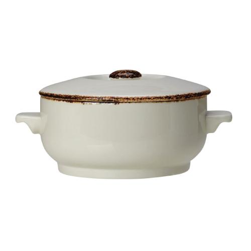Steelite Brown Dapple Casserole Dish Lid (Pack of 6)
